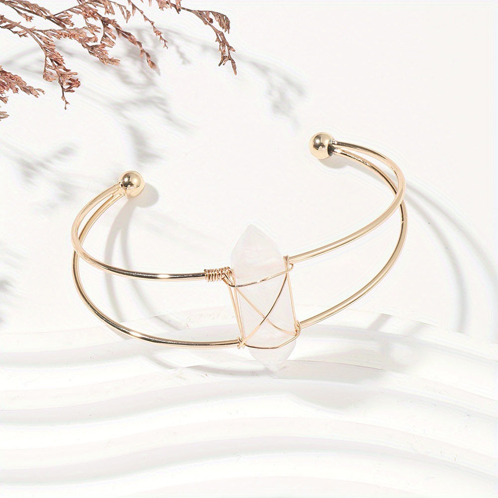 Natural Crystal Bracelet Hexagonal Column Bracelet