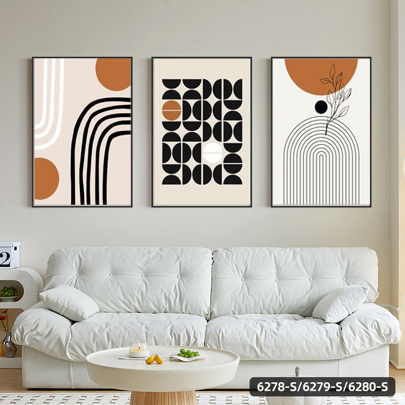 Morandi Abstraktes Leinwandbild, 3-teiliges Set