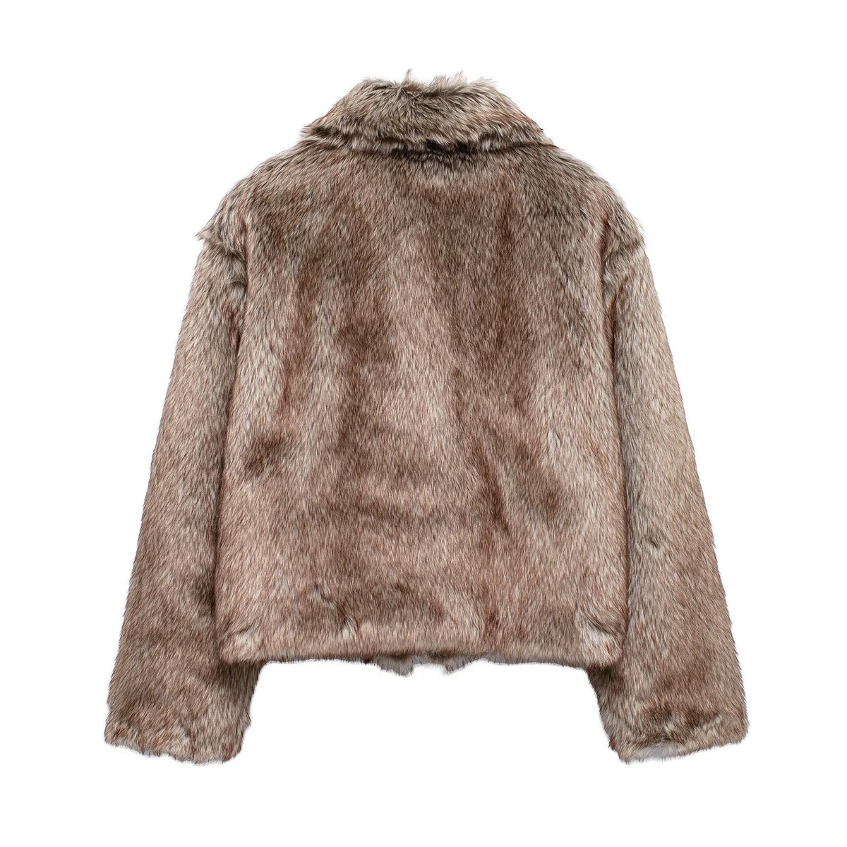 Chaqueta vintage de piel sintética para mujer