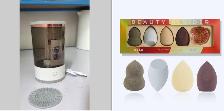 Nettoyeur de pinceaux de maquillage électrique avec chargement USB