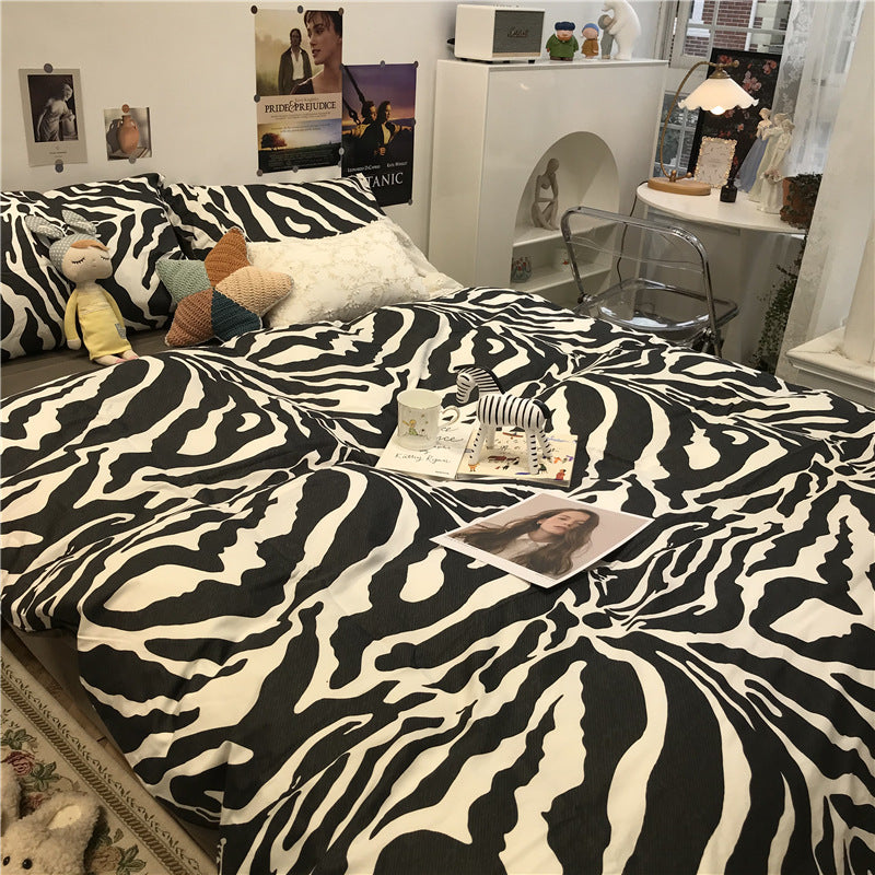 Parure de lit en coton à motif zèbre