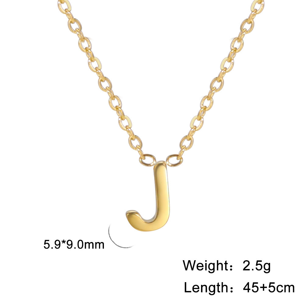 Personalisierte Buchstaben-Halskette mit Anhänger, 18K Gold