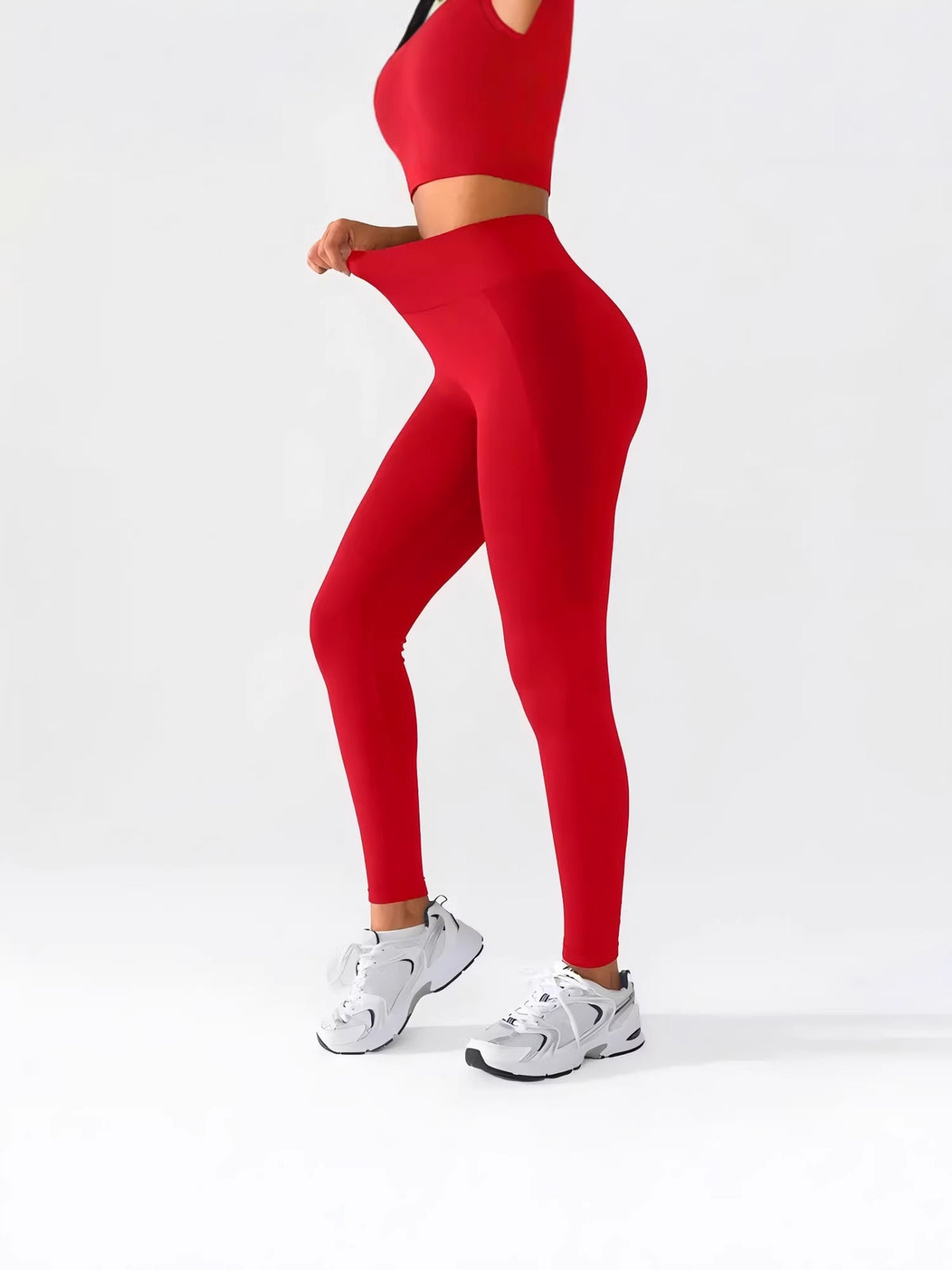 Pantaloni da yoga a vita alta senza cuciture da donna