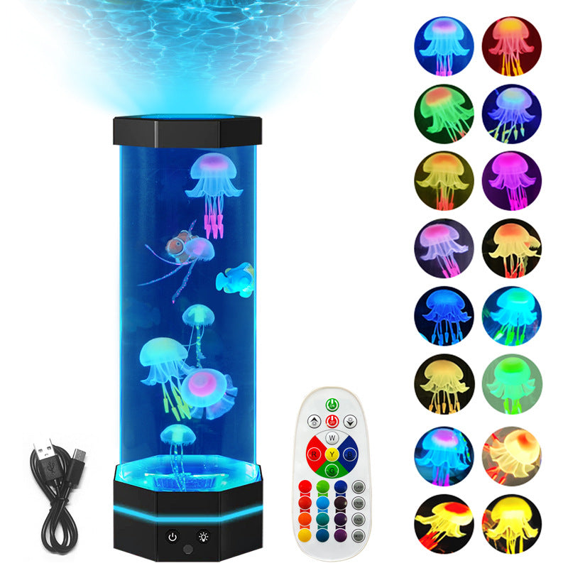 Jellyfish Lava Lamp with Remote, 17 Colors