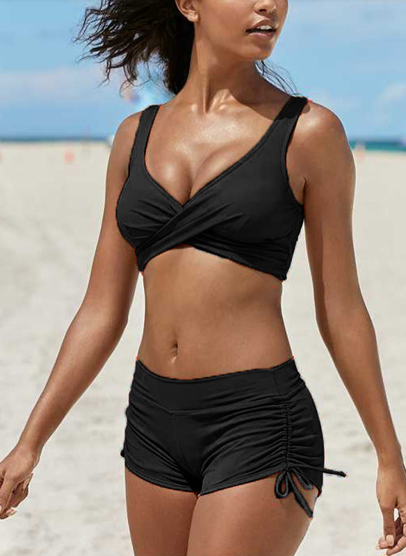 Bandeau-Bikini-Set mit abnehmbaren Trägern