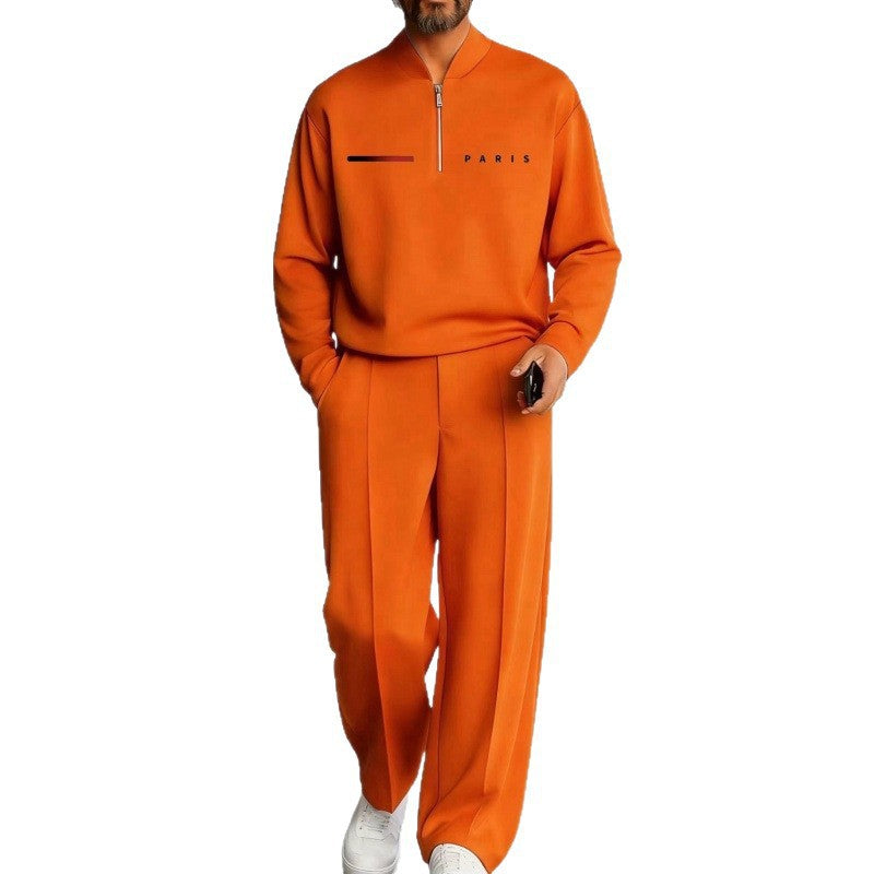 Herren-Set aus Half-Zip-Pullover und Hose