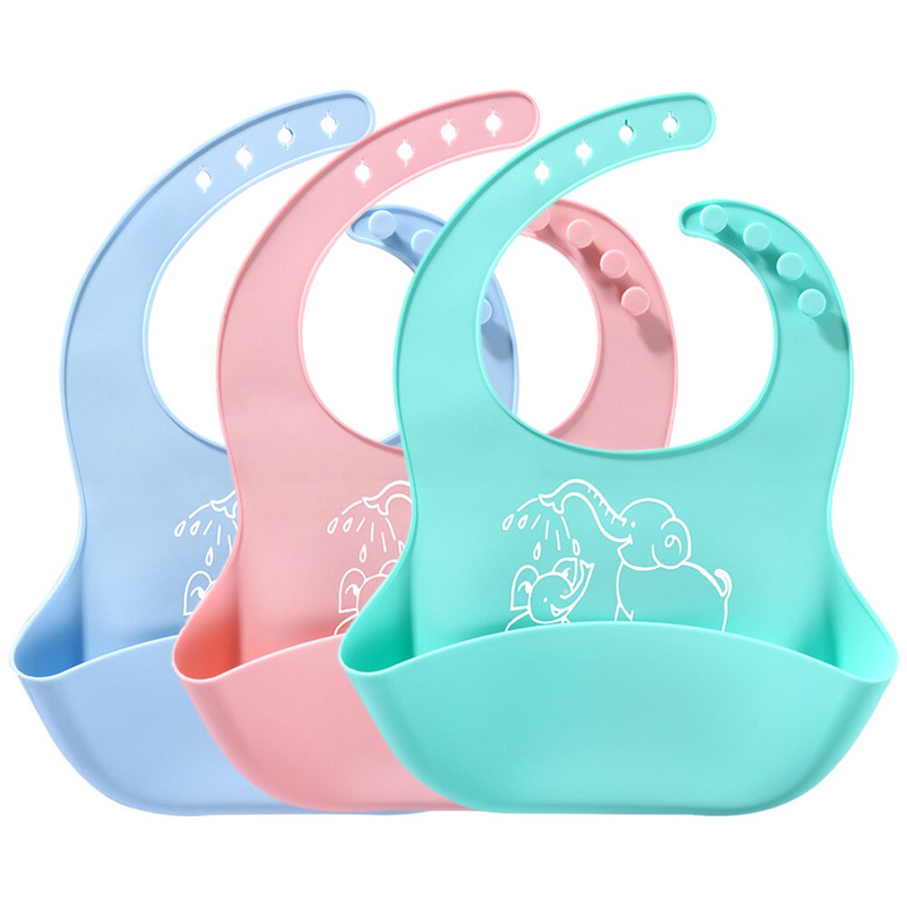 Bavoir bébé repas en silicone sac à salive