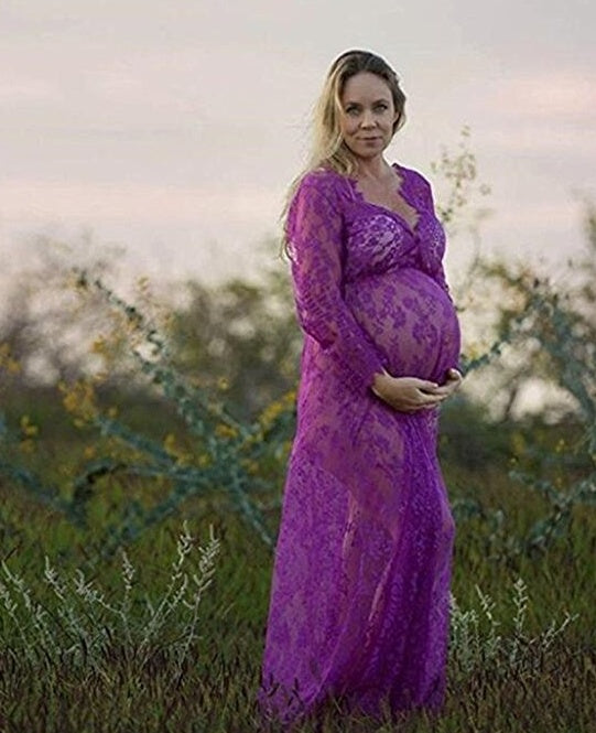 Sexy Perspective Lace Dress, Pregnant Women's Skirts, Pregnant Women, Photographing, Mater