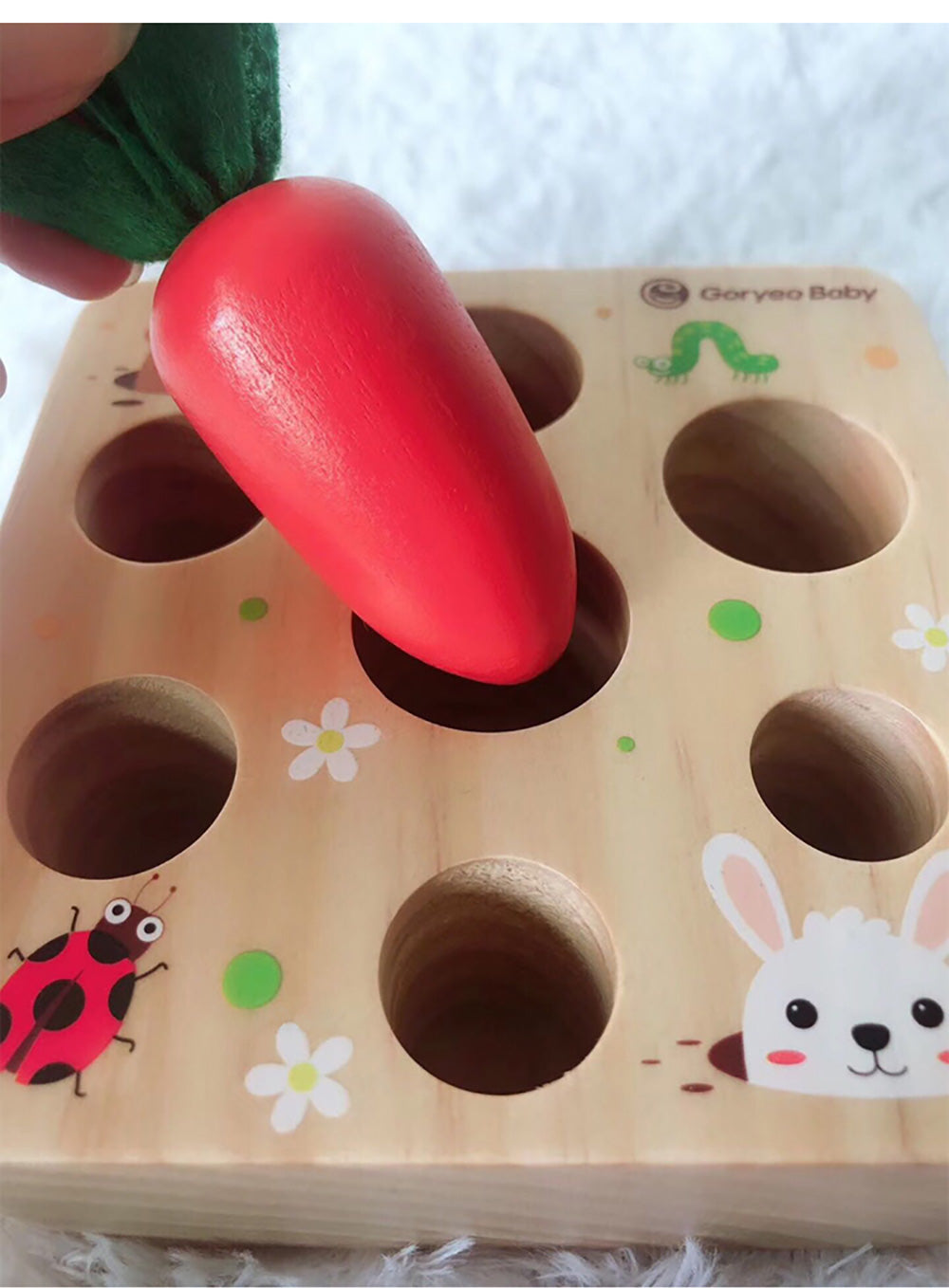 Wooden Carrot Harvest Puzzle Toy