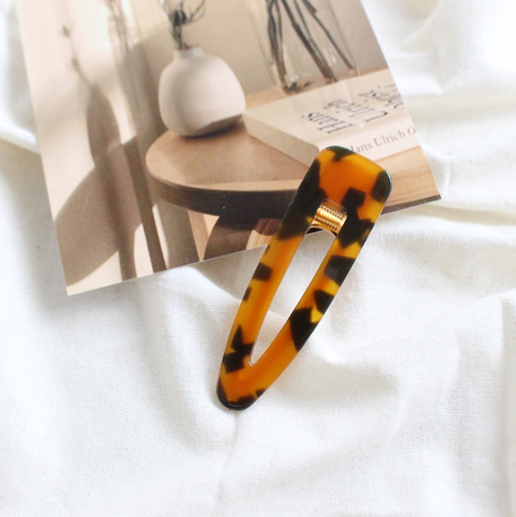 Fermagli per capelli a goccia con stampa leopardata per donna, mollette carine e graziose per ragazze