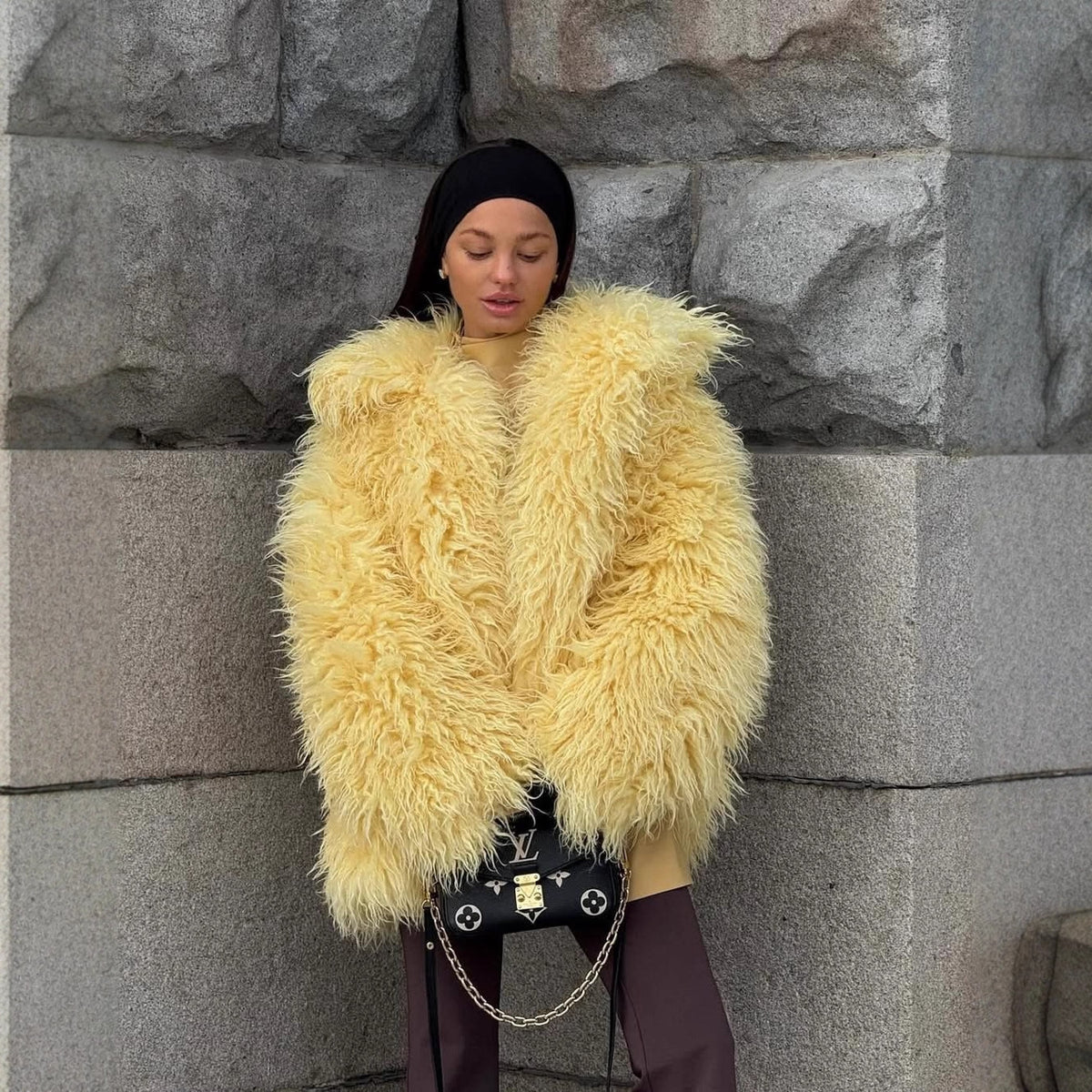 Women's Oversized Faux Fur Coat, Fluffy Winter Jacket