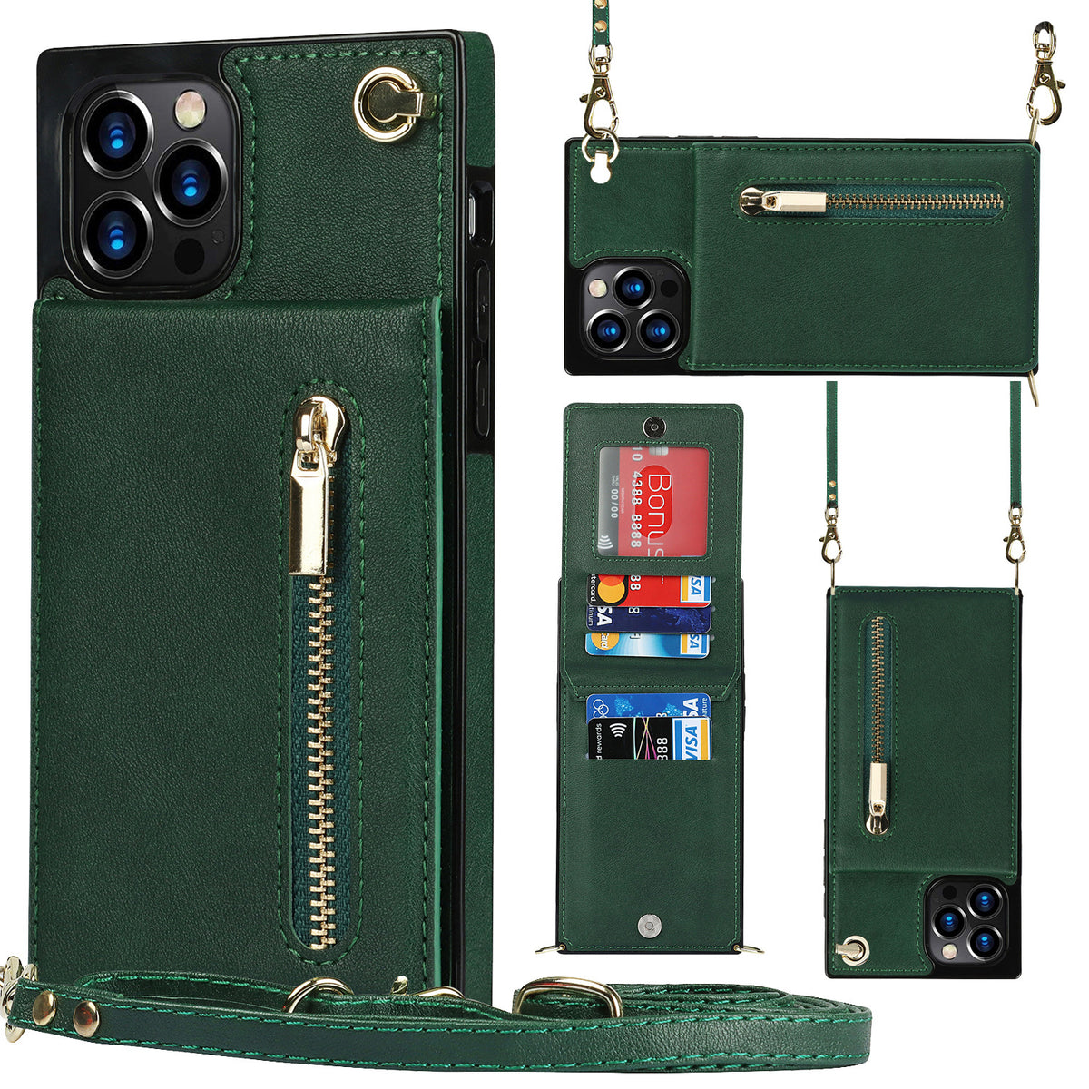 Samsung Crossbody Phone Case with Zipper Wallet