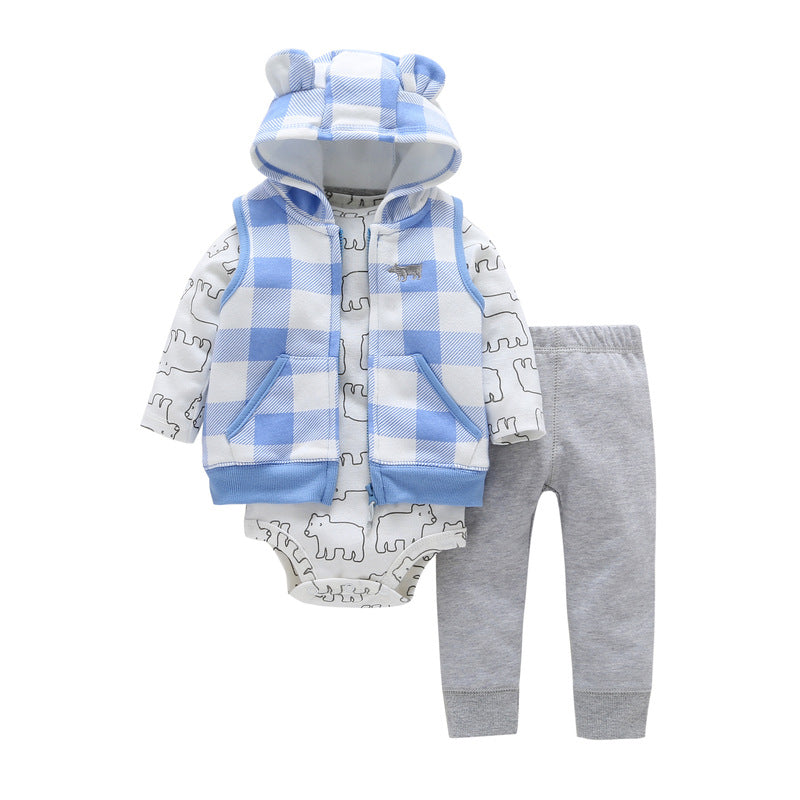 Tweedeelige katoenen baby-outfitset