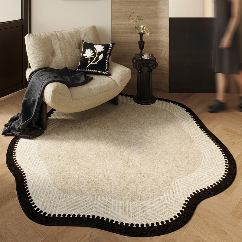 Tappeto rotondo in stile vintage francese