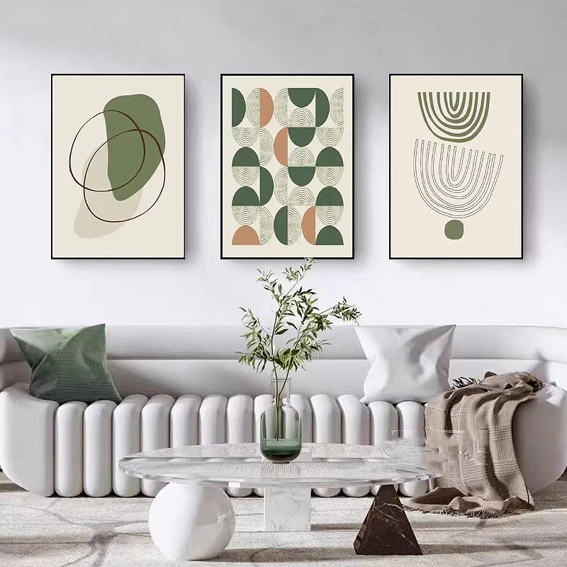Morandi Abstraktes Leinwandbild, 3-teiliges Set