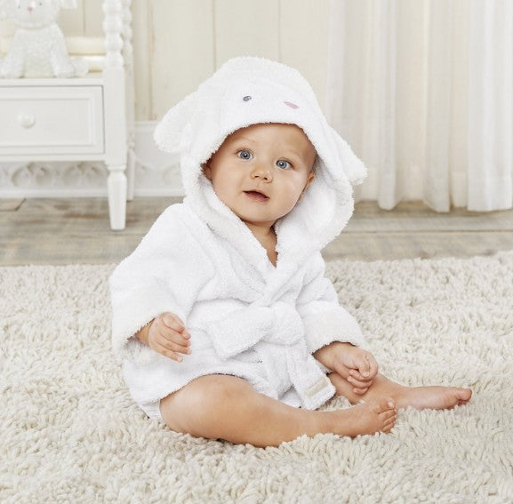 Baby Hooded Cotton Bathrobe, Cute Animal Design