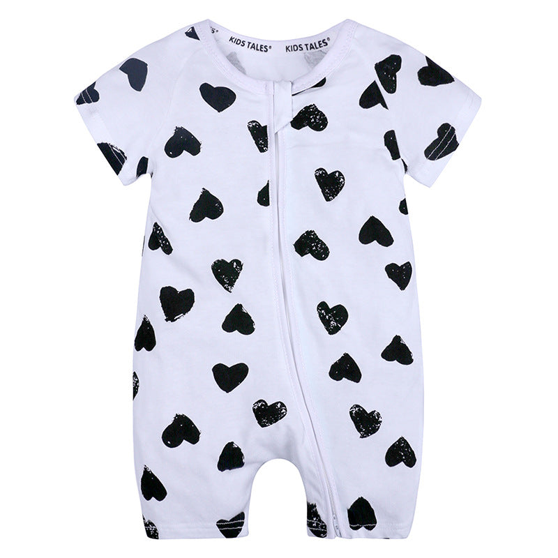 Baby Clothes Ins Summer Cotton Short-Sleeved Newborn Jumpsuit Baby Romper