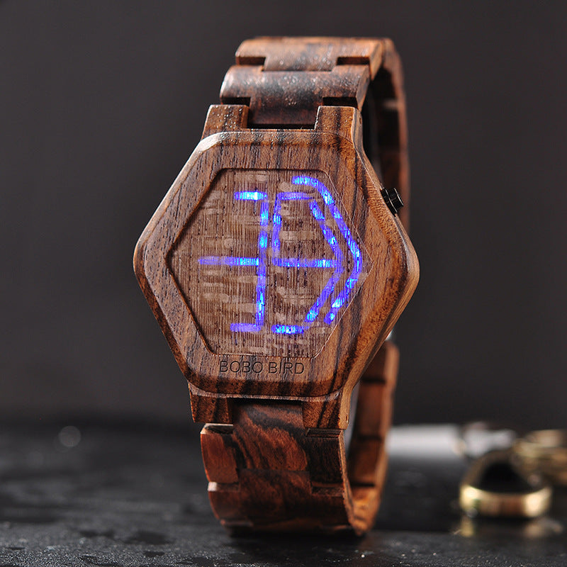 LED Wooden Watch