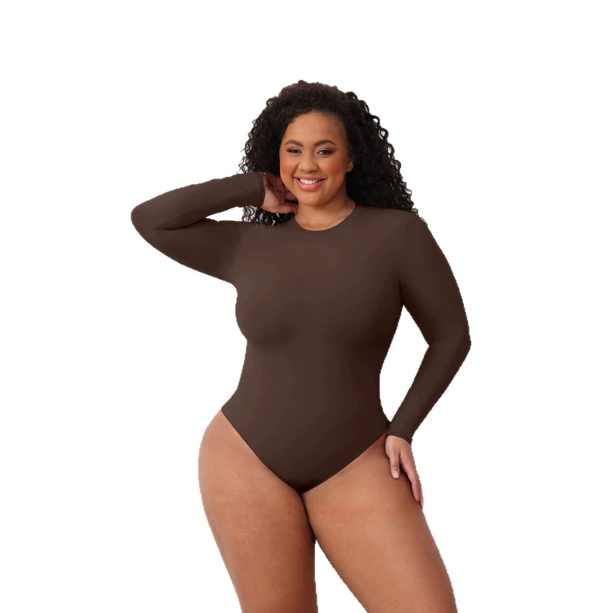 Langärmliger, figurbetonter Jumpsuit