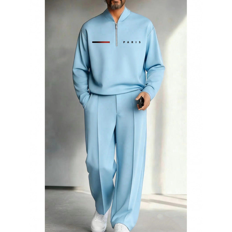 Herren-Set aus Half-Zip-Pullover und Hose