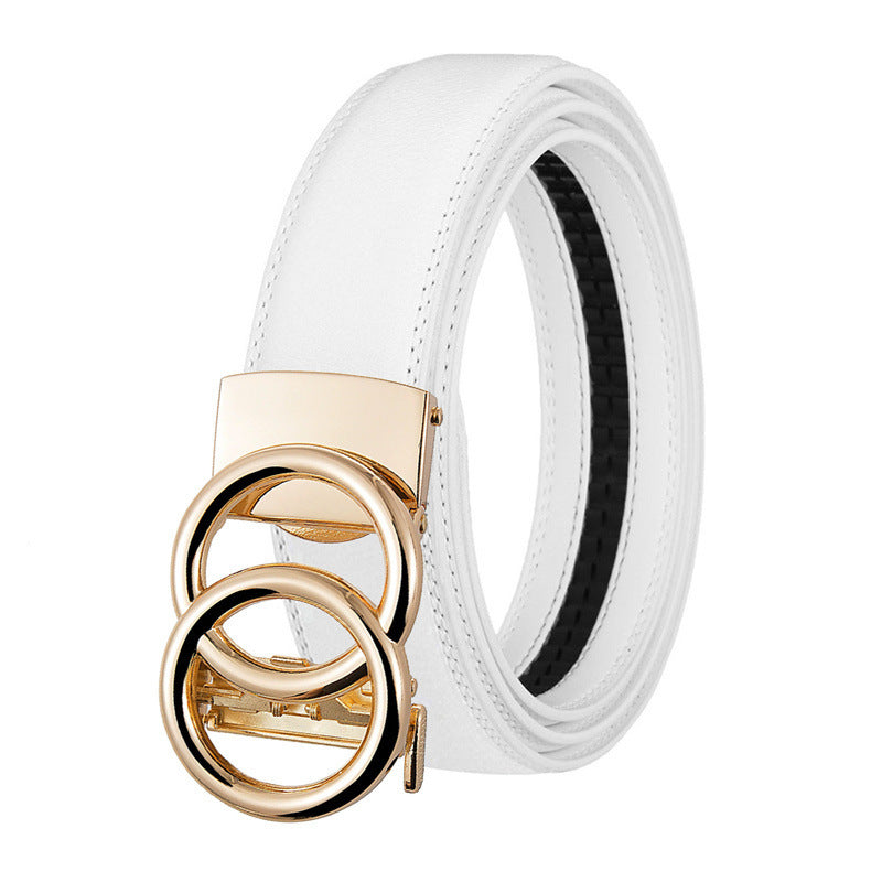 Unisex Automatic Genuine Leather Belt