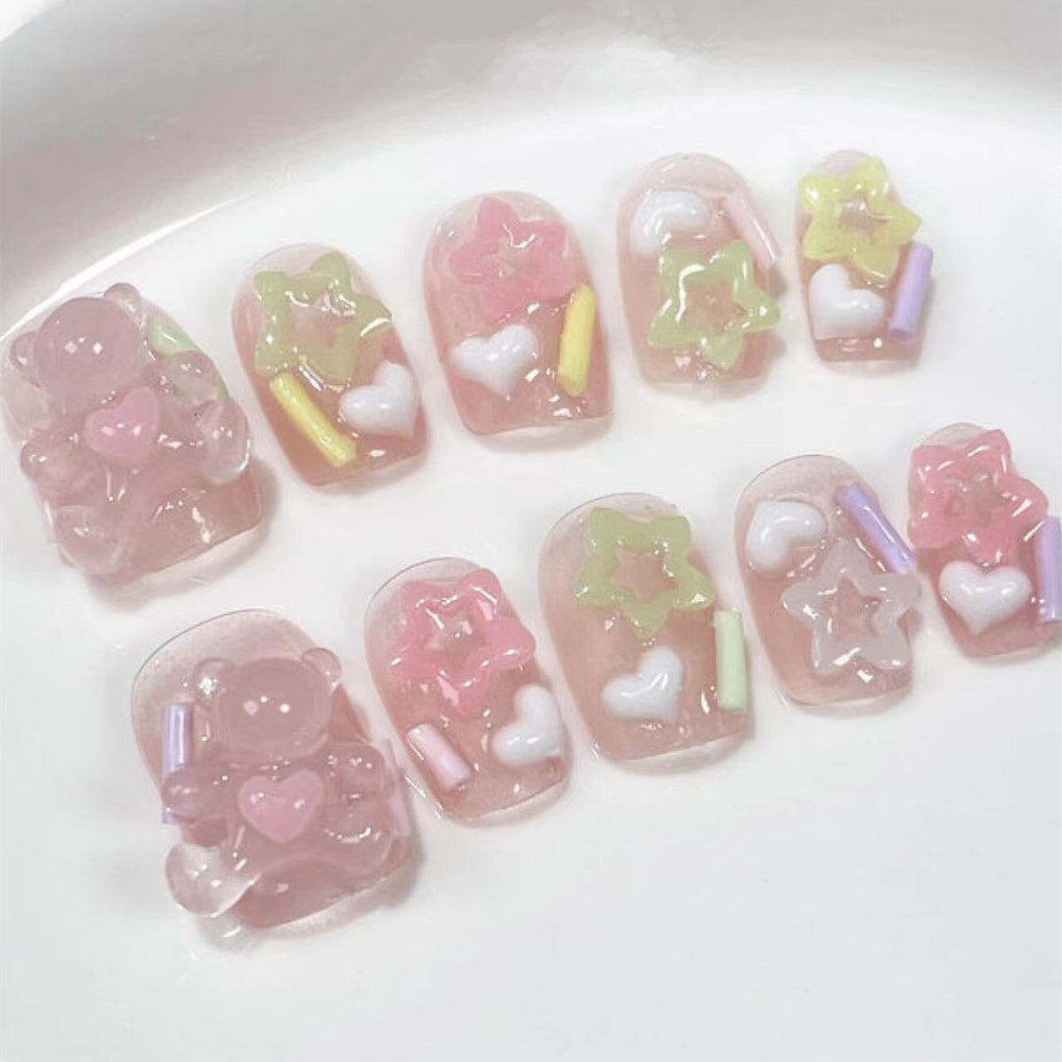 Handmade Press-On Nails, Multiple Styles