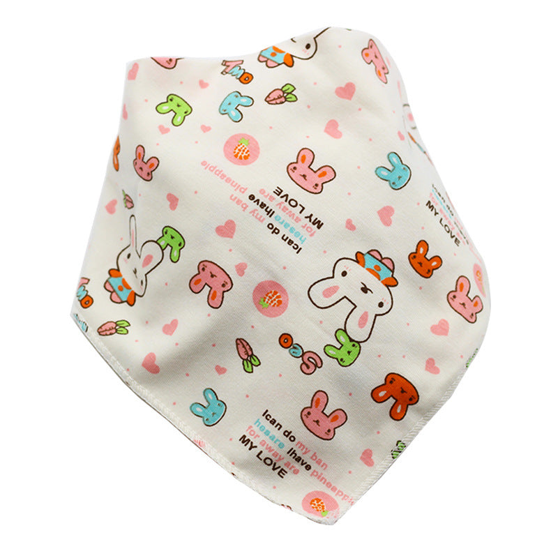Waterdichte driehoekige baby-slabbetjes van katoen met cartoonprint, bandana-slabbetjes voor kwijlen, pasgeborene
