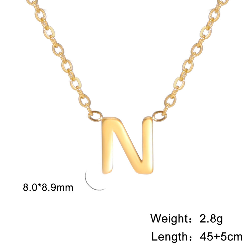 Personalisierte Buchstaben-Halskette mit Anhänger, 18K Gold