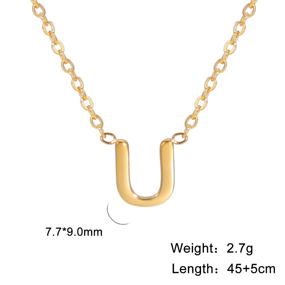 Personalisierte Buchstaben-Halskette mit Anhänger, 18K Gold