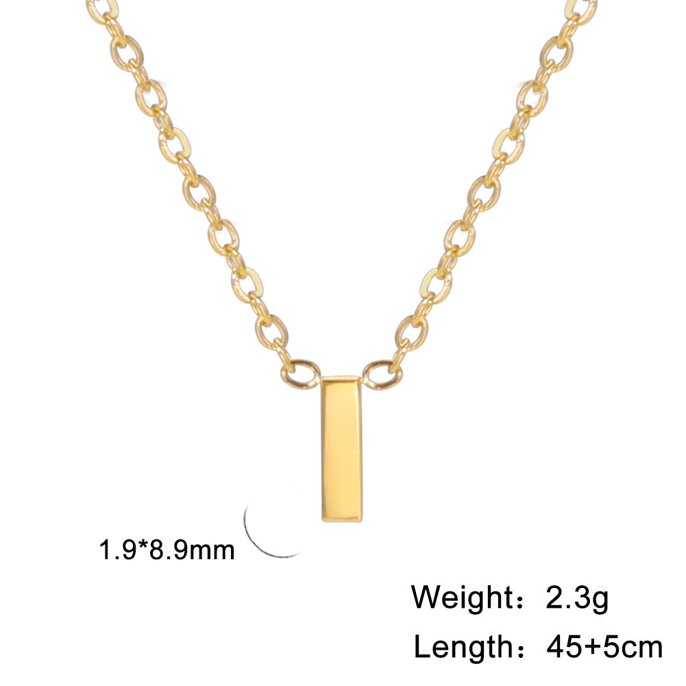 Personalisierte Buchstaben-Halskette mit Anhänger, 18K Gold