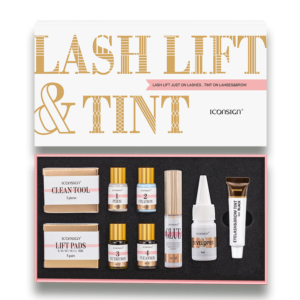 Kit de Lifting de Pestanas e Tintura de Sobrancelhas, 2 em 1