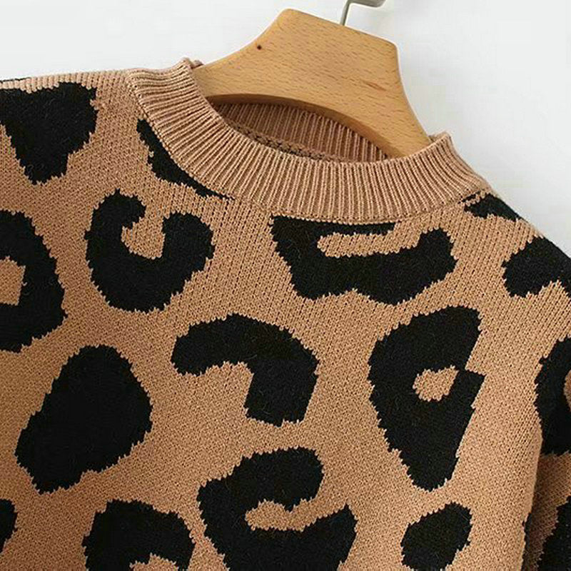 Dames trui met luipaardprint