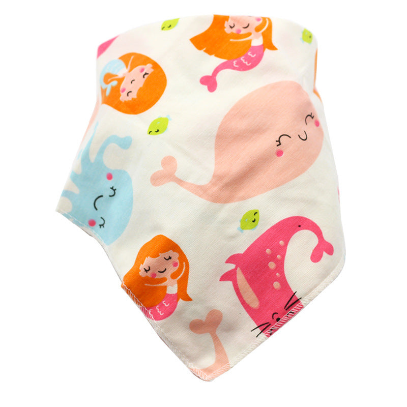 Waterdichte driehoekige baby-slabbetjes van katoen met cartoonprint, bandana-slabbetjes voor kwijlen, pasgeborene