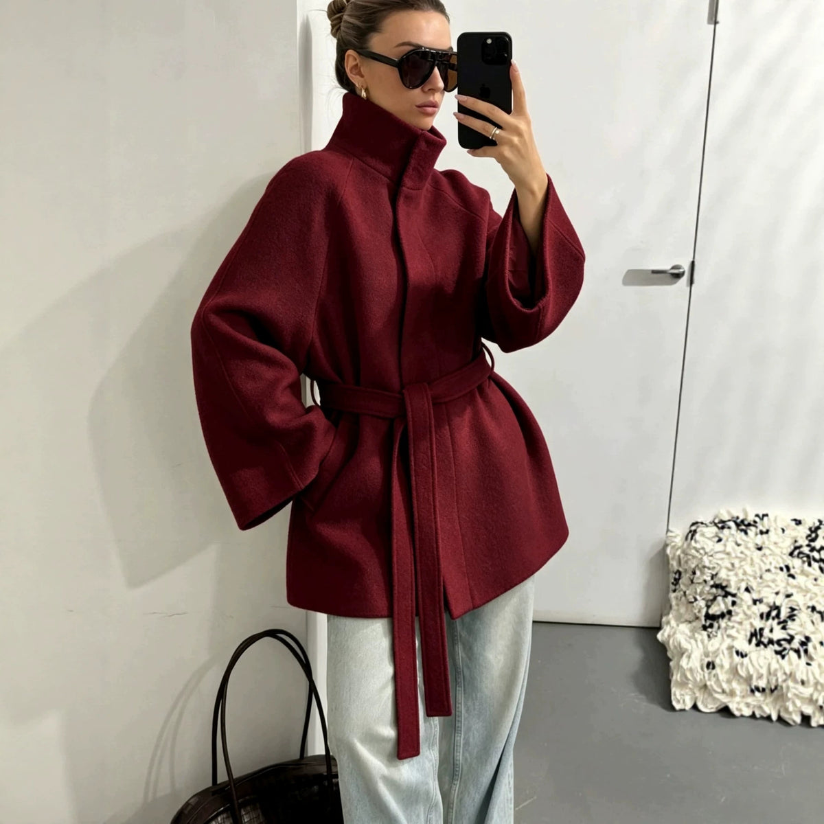 Manteau double face minimaliste et raffiné