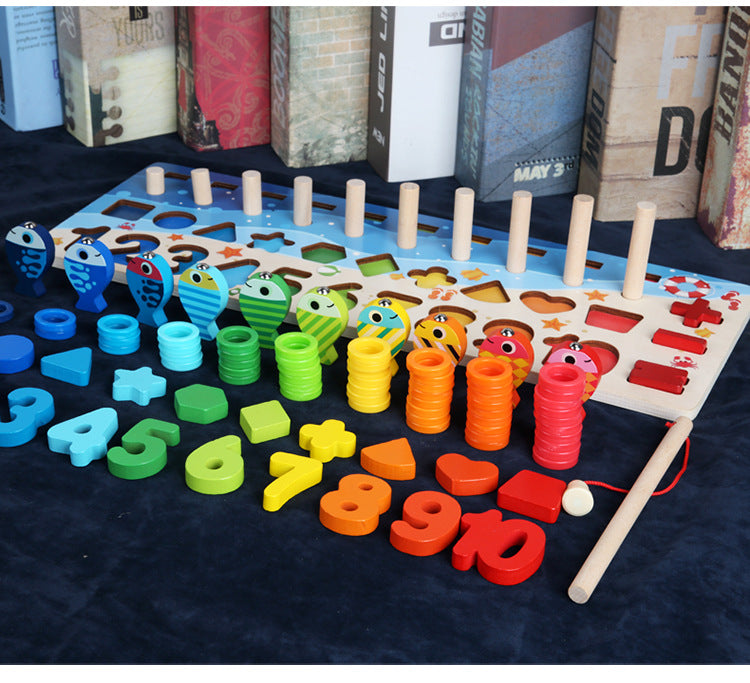 Rompecabezas 3D de números y letras para niños, juguete educativo geométrico digital de colores para bebés
