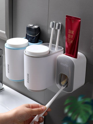 Automatischer Zahnpastaspender mit Zahnbürstenhalter-Set