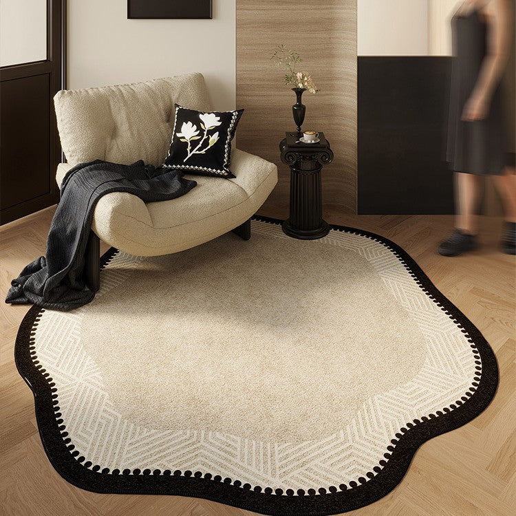 Tappeto rotondo in stile vintage francese