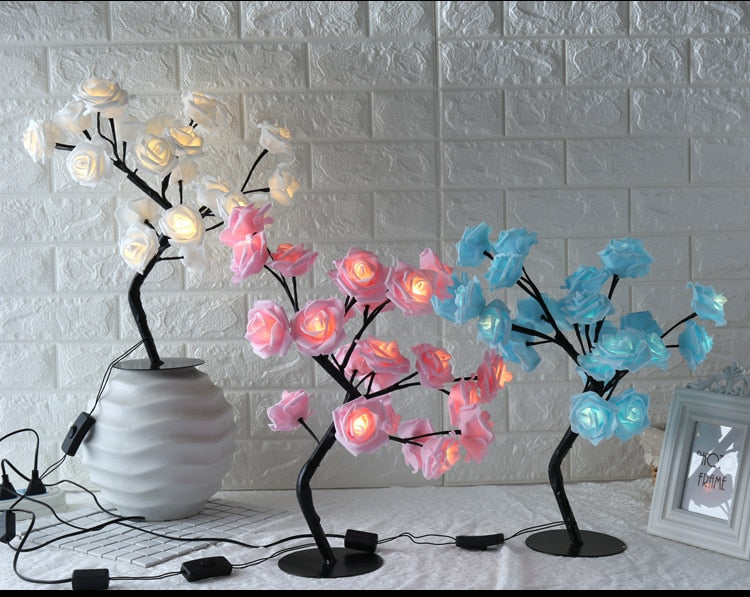 LED Rose Tree Table Lamp
