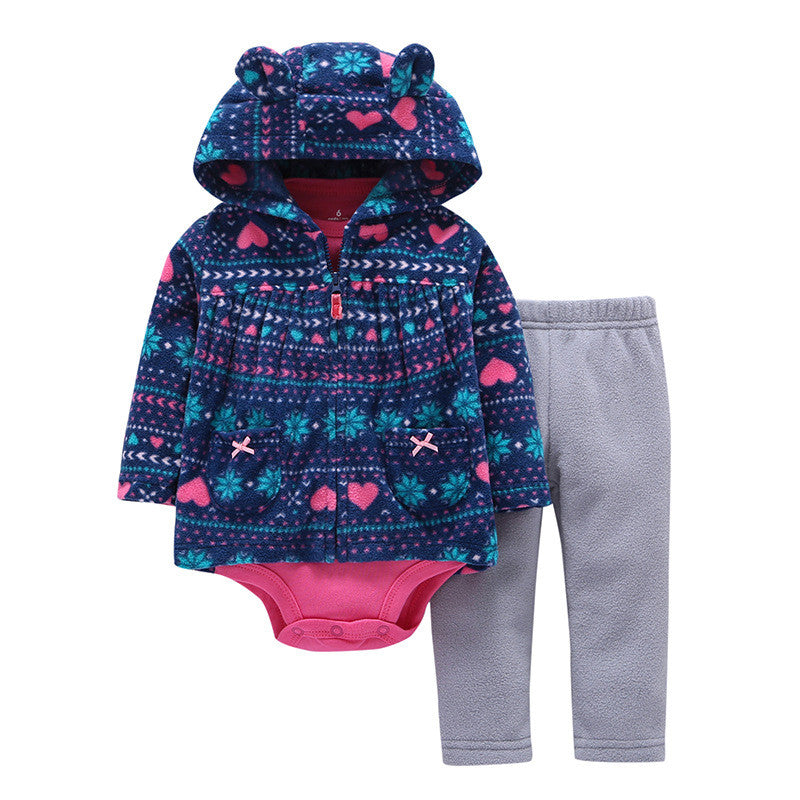 Tweedeelige katoenen baby-outfitset