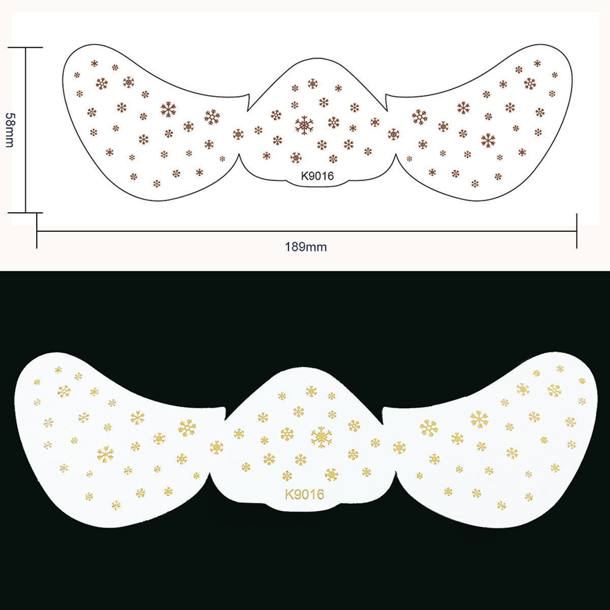 Goldene florale Sommersprossen-Sticker für das Gesicht