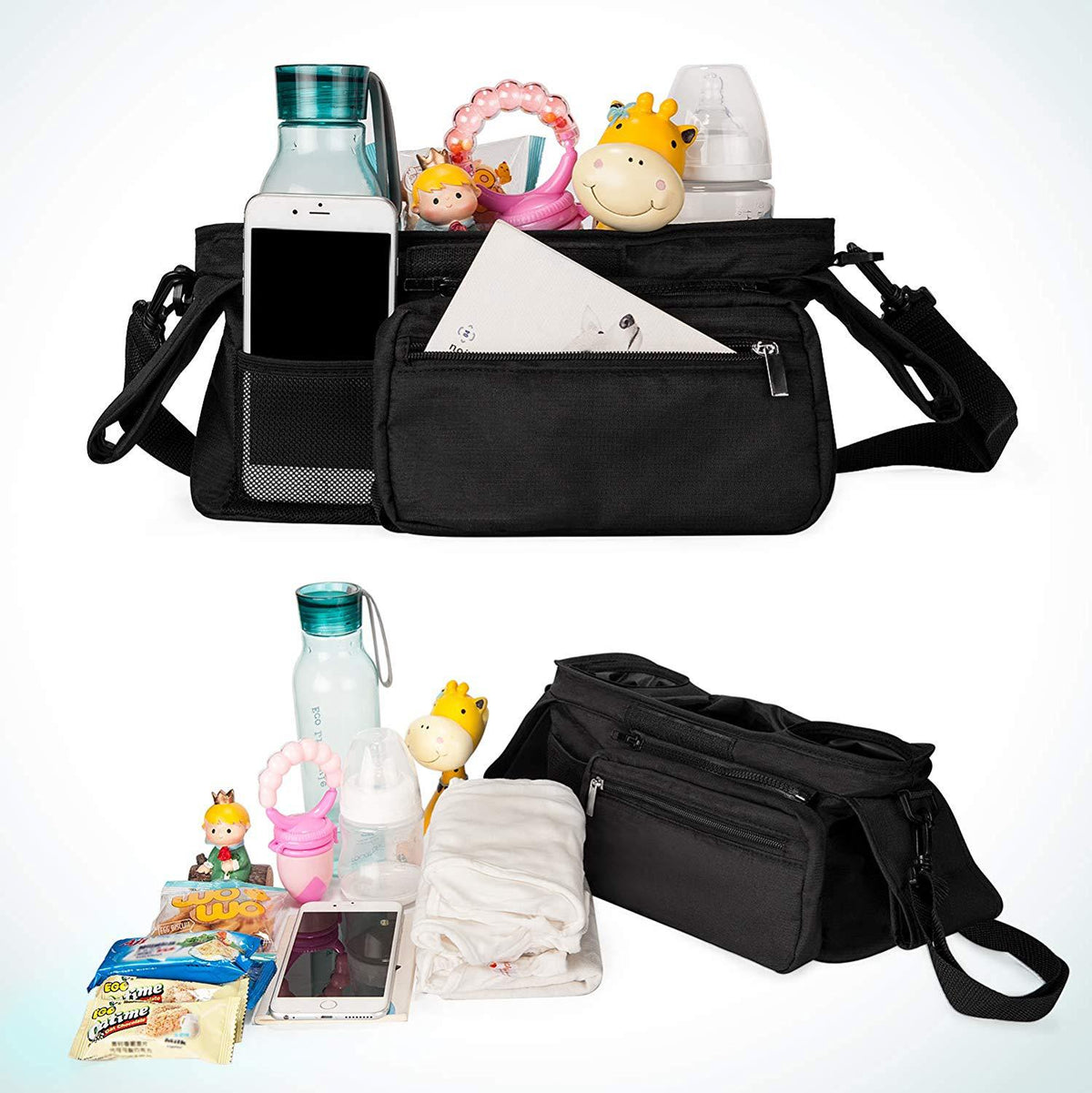 Sac organisateur de poussette imperméable