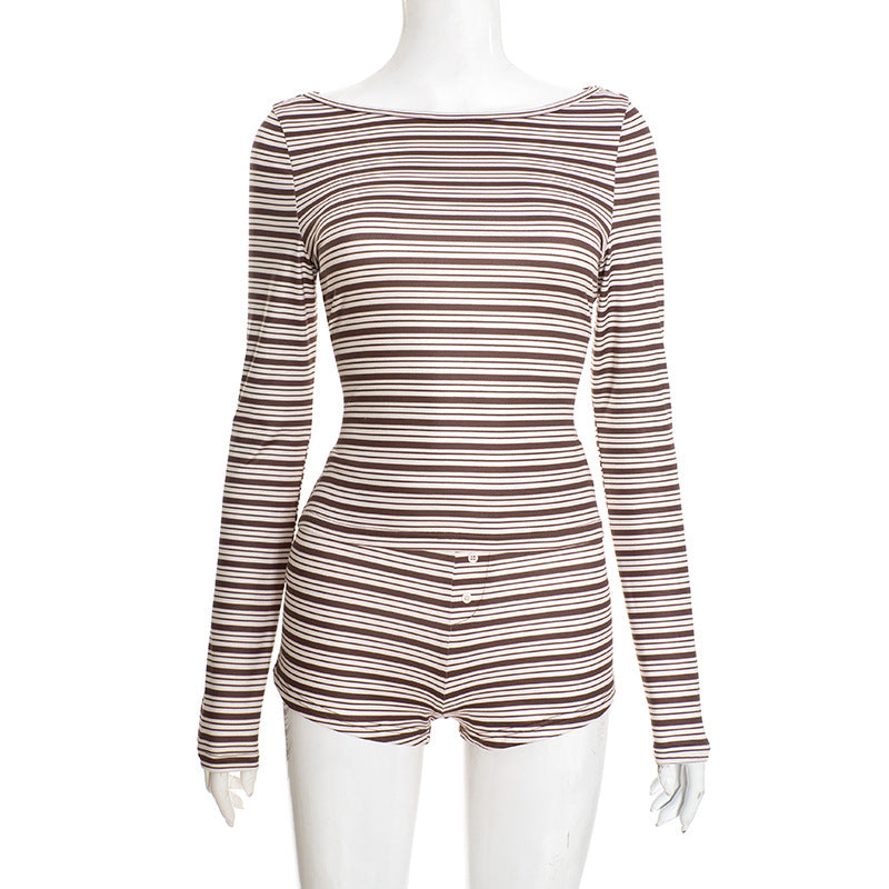 Completo donna con maglia a maniche lunghe e pantaloni cropped