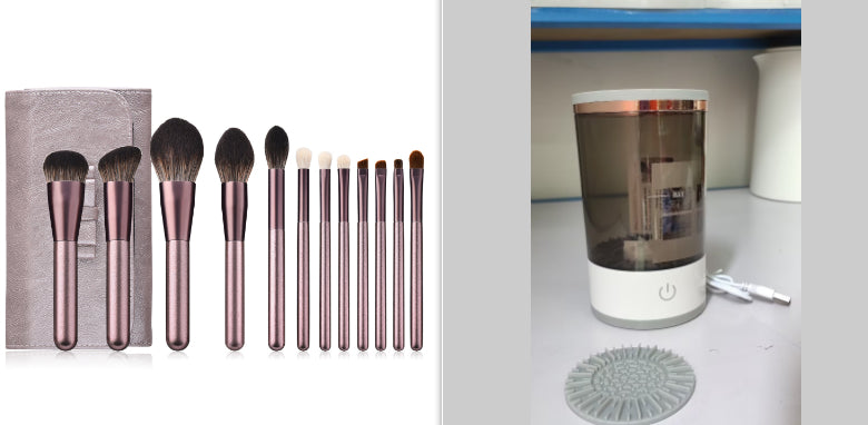 Nettoyeur de pinceaux de maquillage électrique avec chargement USB