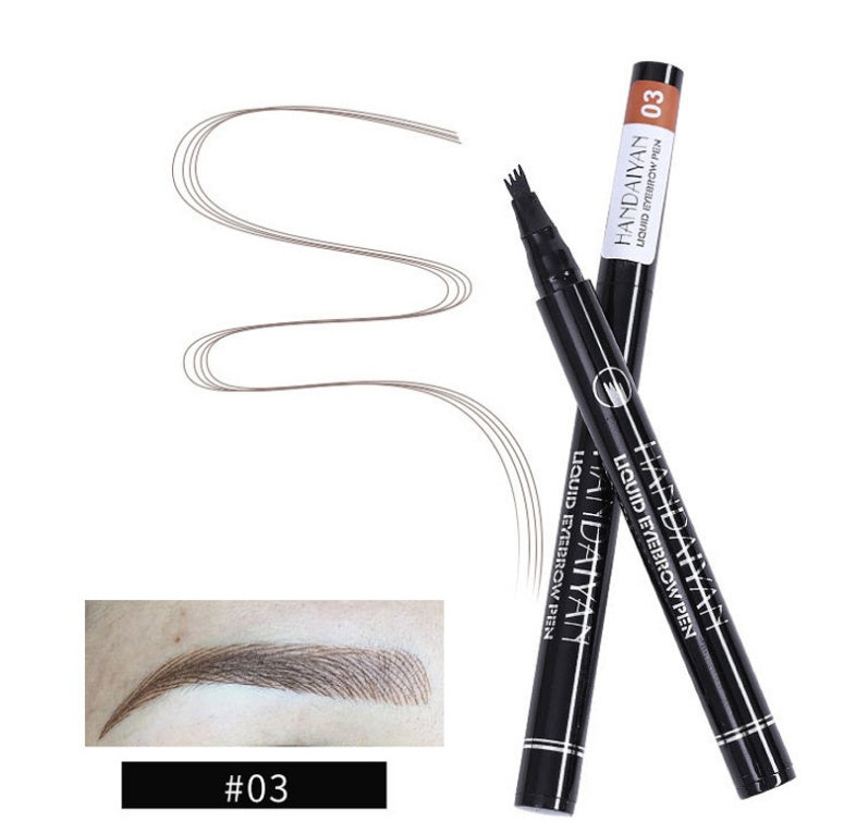 Crayon à sourcils pointe fourchette, résistant à l'eau