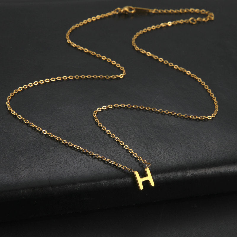 Personalisierte Buchstaben-Halskette mit Anhänger, 18K Gold