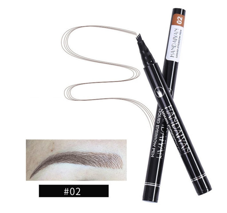 Crayon à sourcils pointe fourchette, résistant à l'eau