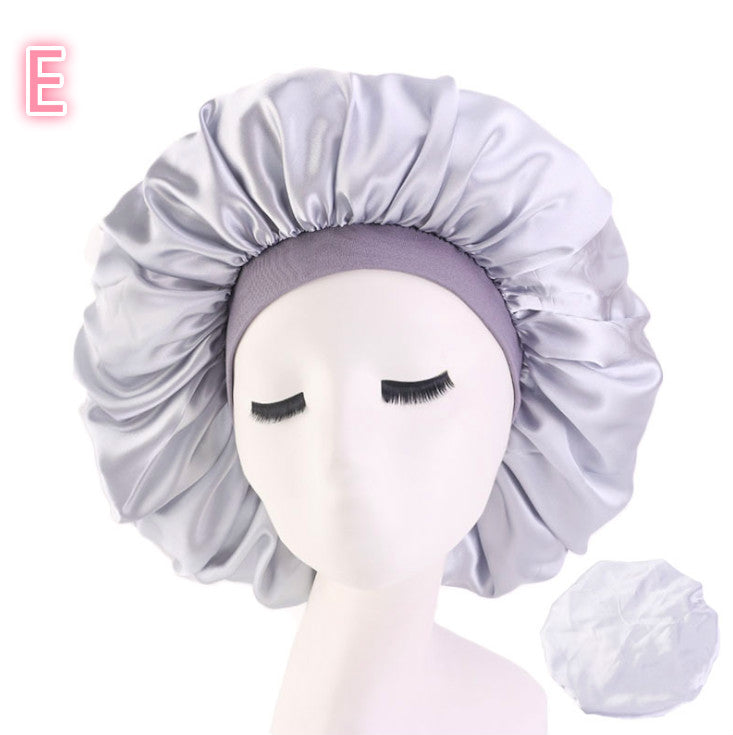 Gorro de dormir de satén de seda con estampado