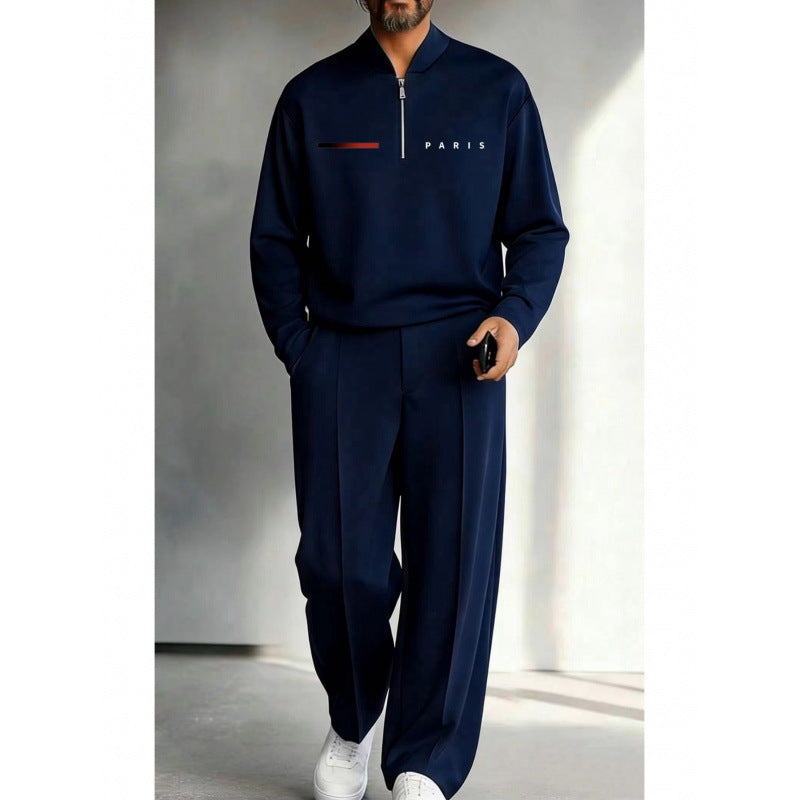 Herren-Set aus Half-Zip-Pullover und Hose