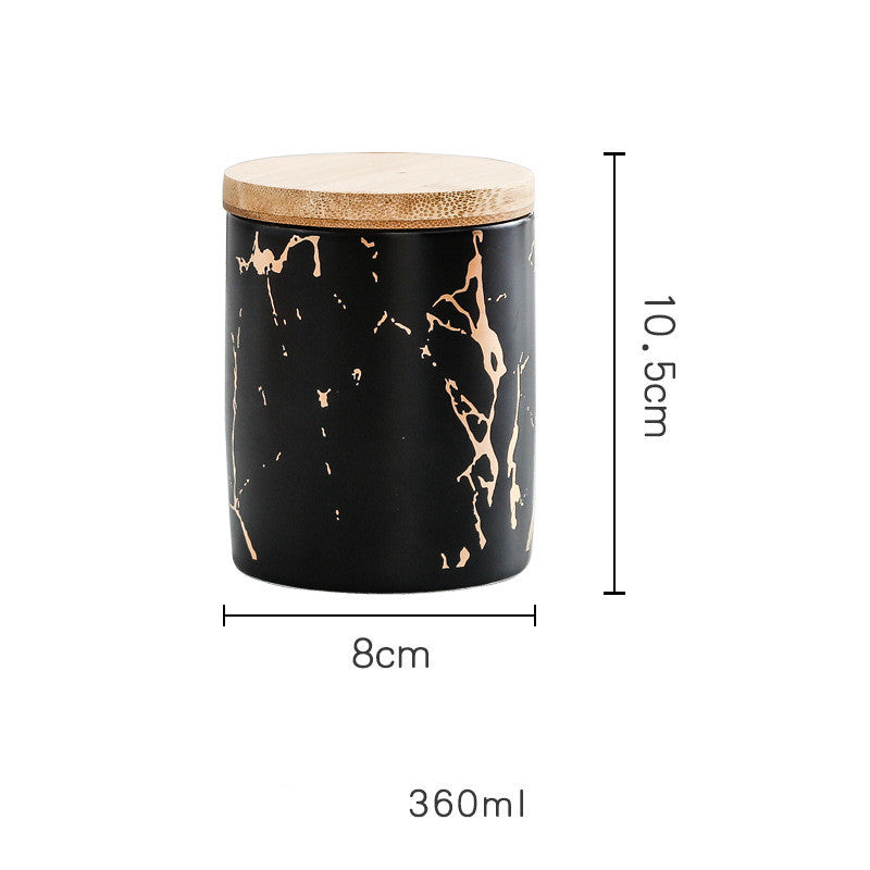 Ceramic Airtight Storage Jar with Bamboo Lid