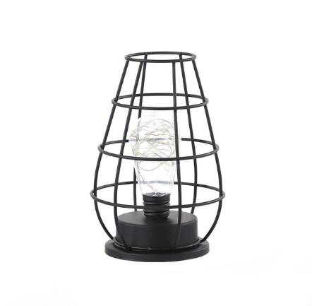 Candeeiro de Mesa Minimalista em Ferro Oco